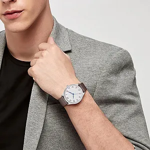 Мужские часы CIVO Классический A-3 Коричневый ремешок synthetic.ua - Фото 1