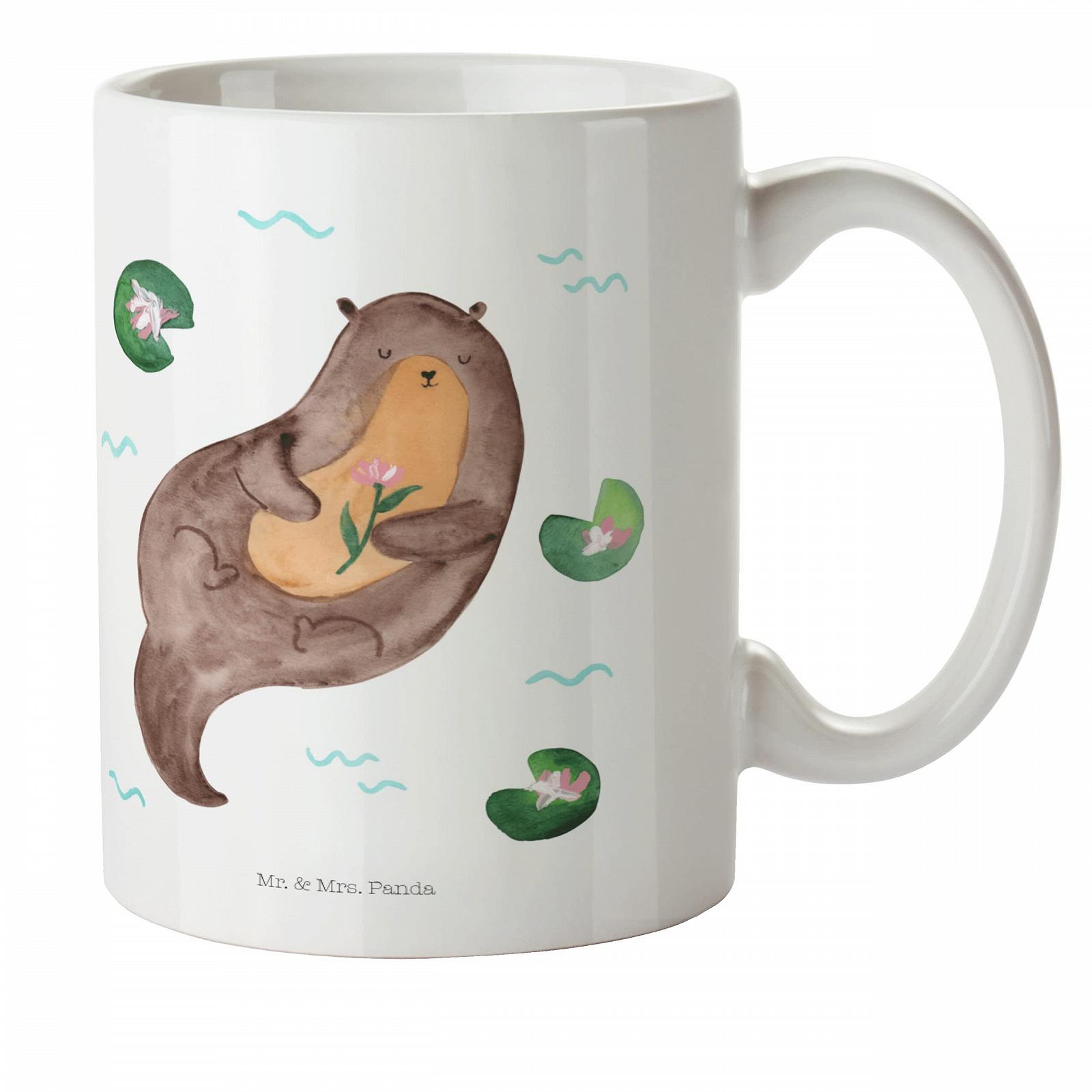 Дитяча Кружка Mr. & Mrs. Panda Otter Water Lily, Пластикова, фото №1