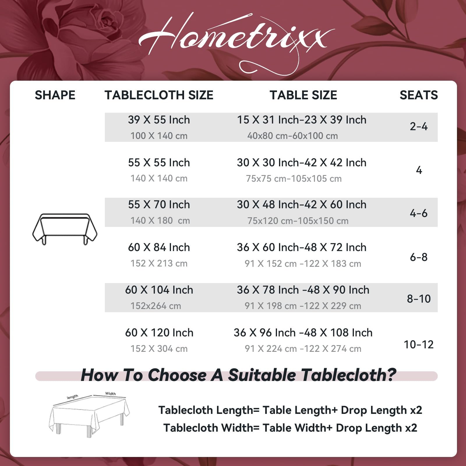 Скатертина Hometrixx Floral Vintage Поліестер Олієстійка Рожеві Квіти 140 x 100 см, фото №7
