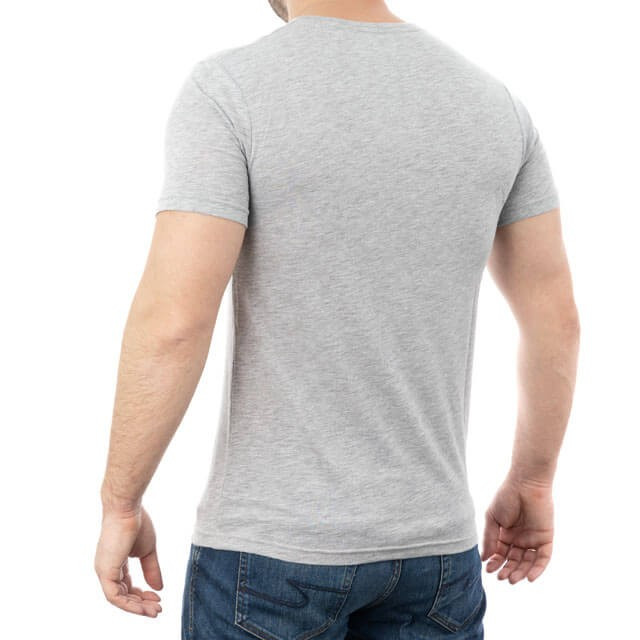 Футболка сіра меланж S 100 бавовна INTERTOOL SP-2222, фото №4