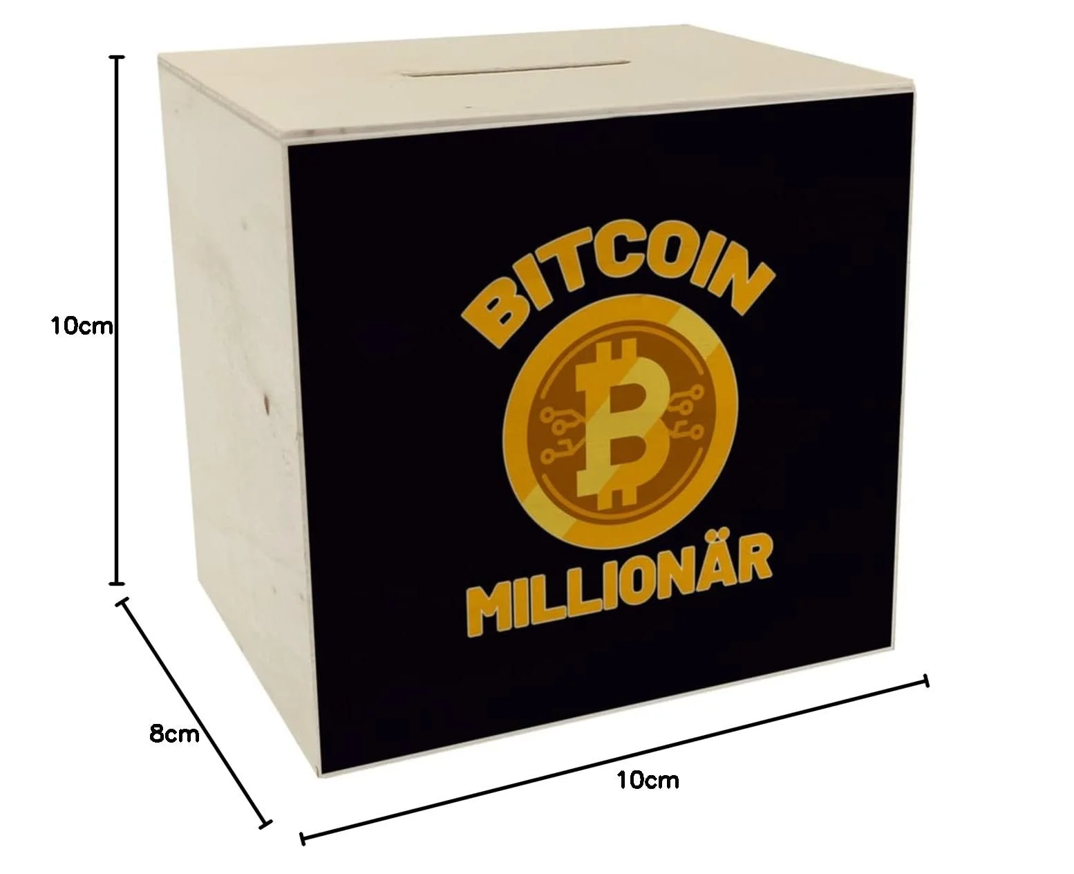 Скарбничка Bitcoin Millionaire Дерев'яна, фото №4