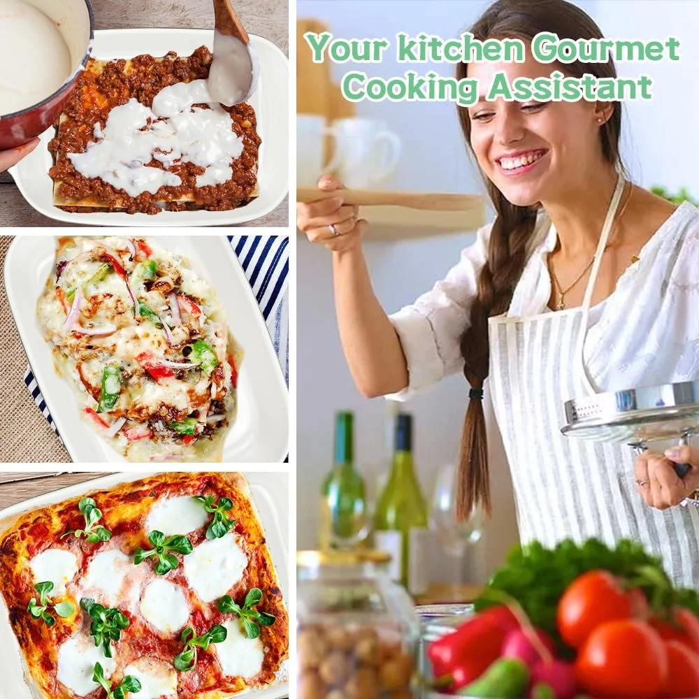 Набор форм для запекания Ceramic (2 шт.) керамические с ручкой квадратные 23 x 13 см, фото №7