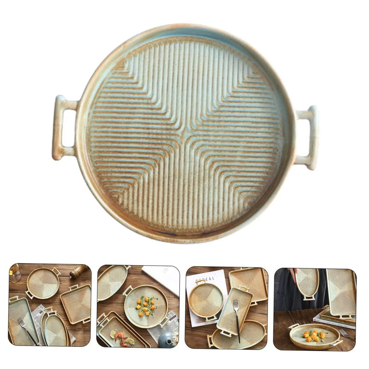 Форма для запекания Zerodeko прямоугольная с двойной ручкой ретро керамическая, фото №7 Форма для запекания Zerodeko прямоугольная с двойной ручкой ретро керамическая, фото №7