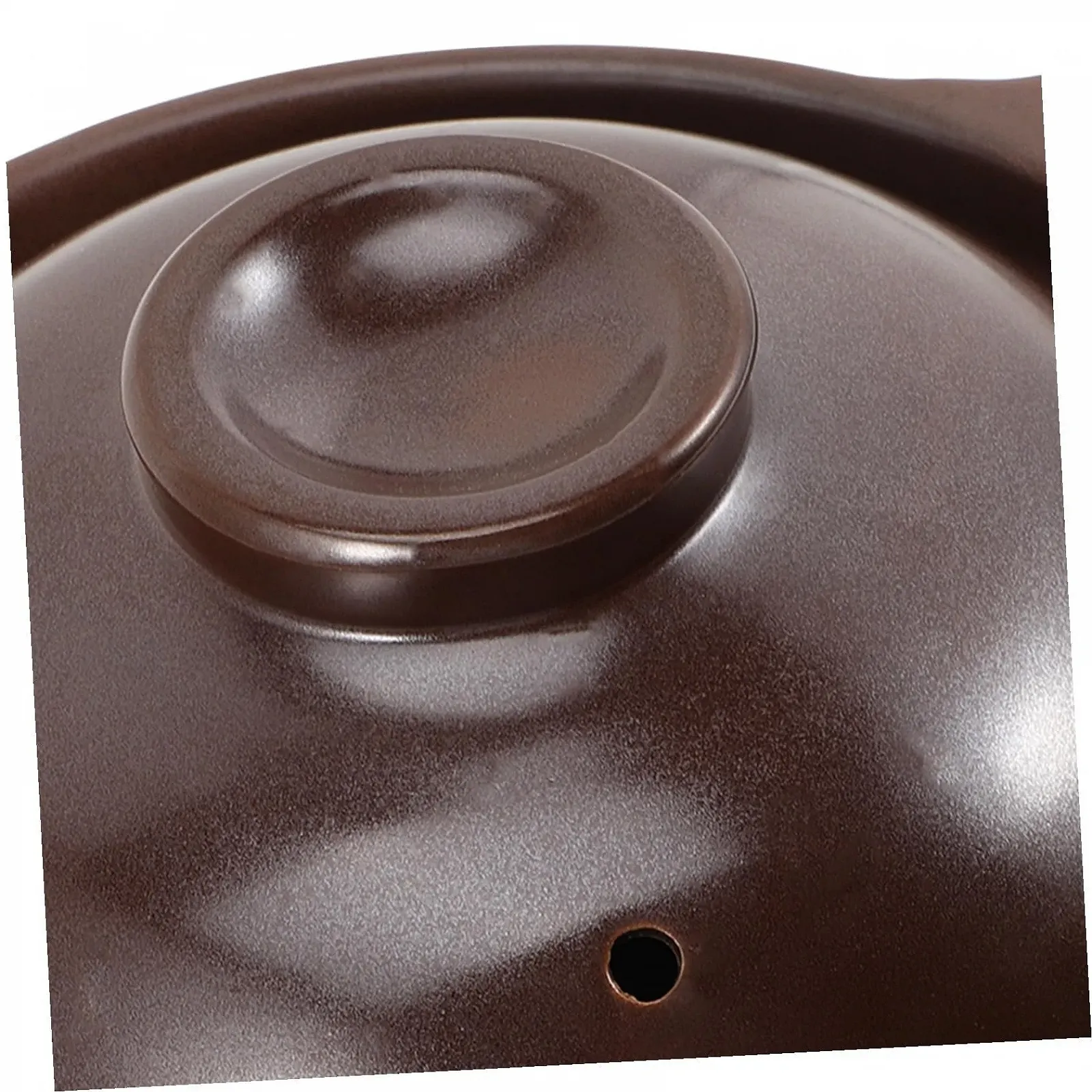 Керамическая кастрюля для супа Toyvian малая с крышкой термостойкая с боковыми ручками для дома и кейтеринга, фото №5