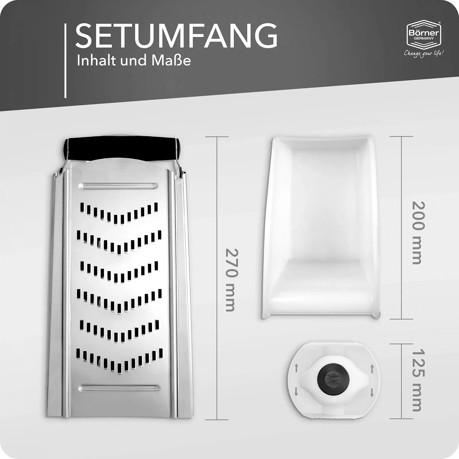 Терка Borner Combi Chef Чотиристороння, фото №7