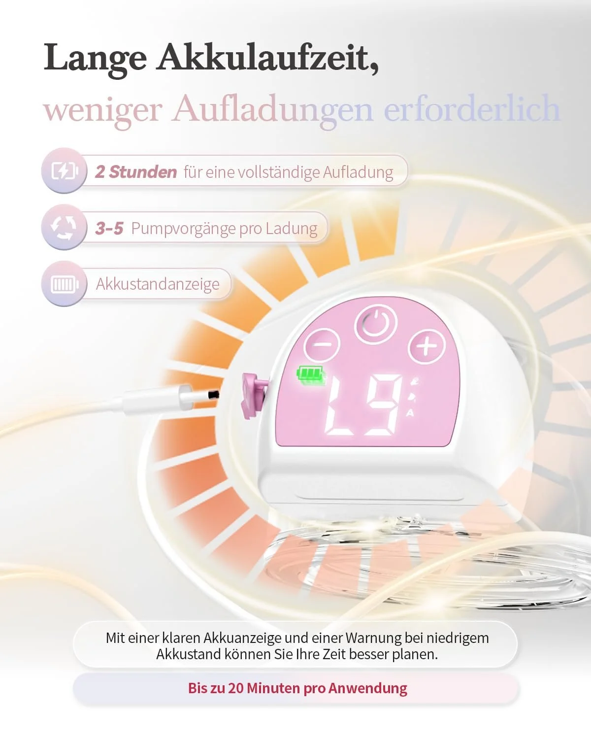 Молокоотсос электрический двойной KISSBOBO, 3 режима, 9 уровней, тихий, беспроводной, перезаряжаемый, 21 мм/24 мм, белый, 2 шт., фото №4 Молокоотсос электрический двойной KISSBOBO, 3 режима, 9 уровней, тихий, беспроводной, перезаряжаемый, 21 мм/24 мм, белый, 2 шт., фото №4