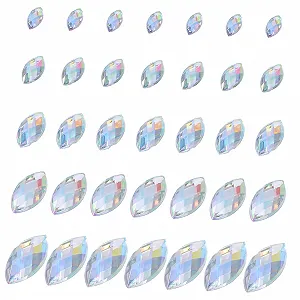 Стразы Акриловые PLAFOPE Форма Конского Глаза 600 шт. Разноцветные - Фото 1