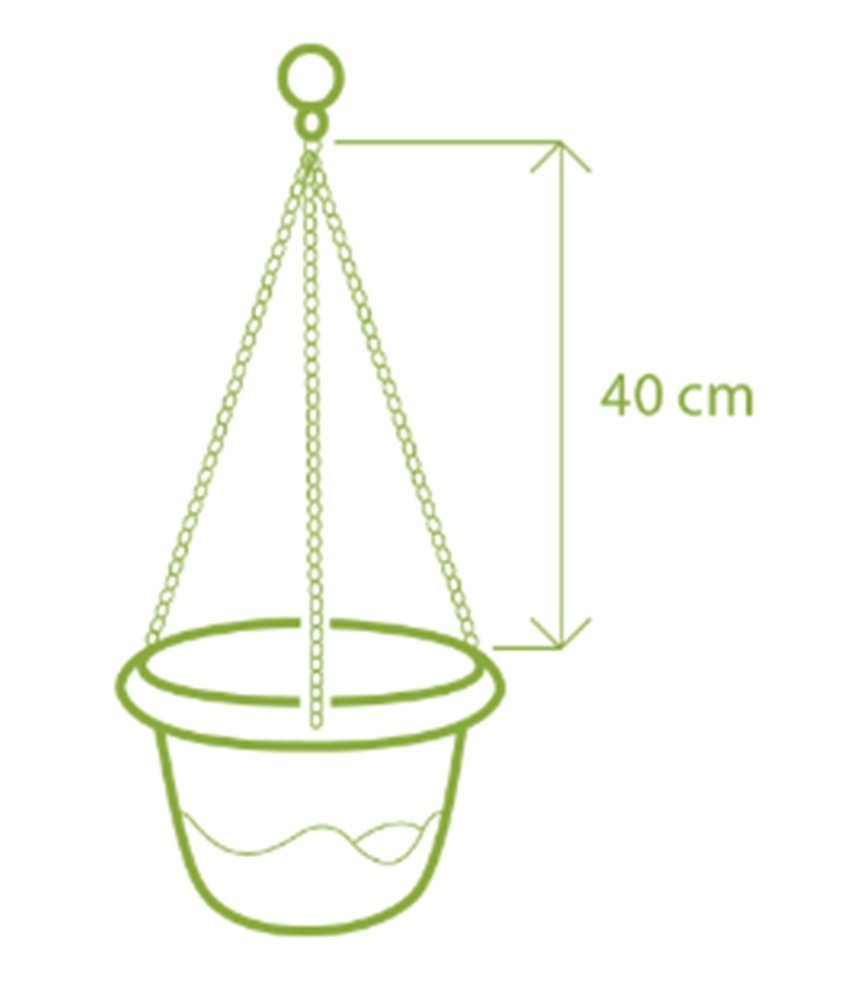 Підвісний квітковий горщик Plastia Mareta з автополивом та ланцюгом 25 та 30 см, фото №5