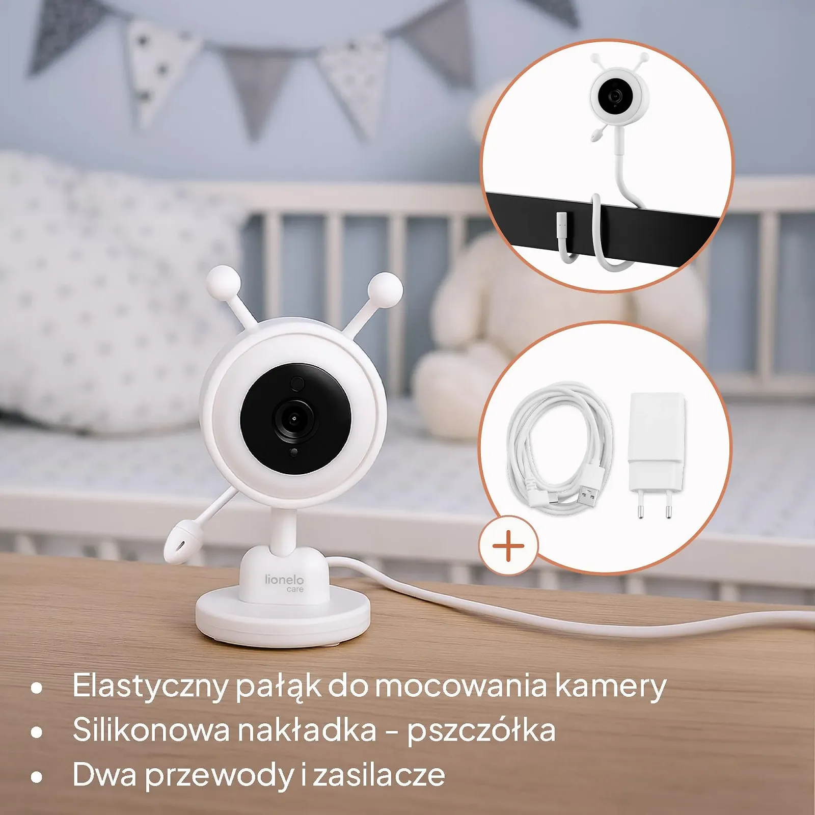 Камера для відеоняні Lionelo Babyline 3.2 Full HD 1920 x 1080 px, фото №2 Камера для відеоняні Lionelo Babyline 3.2 Full HD 1920 x 1080 px, фото №2