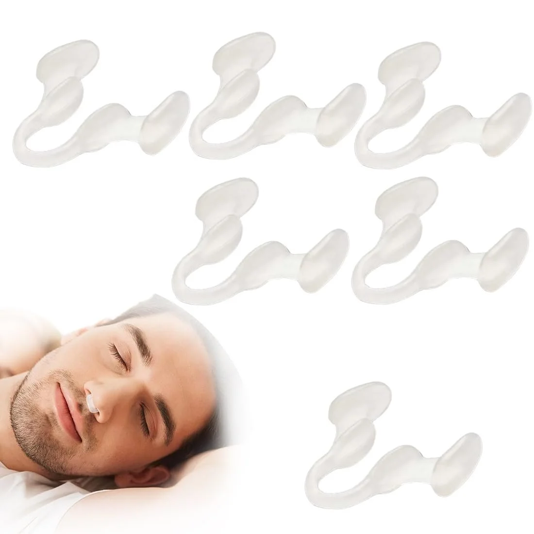 Набір з 6 смужок для носа Classic Розширювач для носа Дихайте легко уві сні з коробкою, фото №1