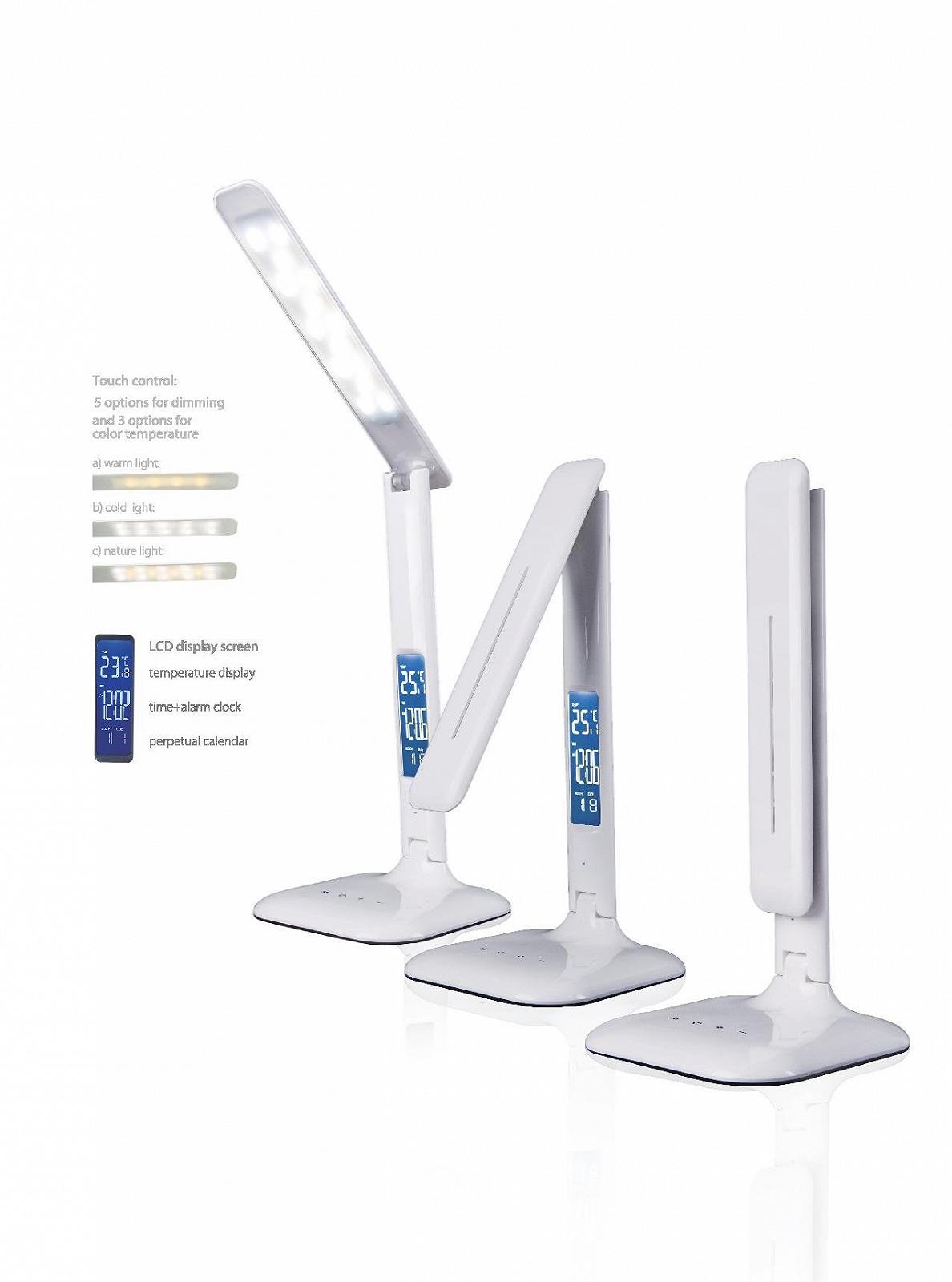 Настільна лампа TEVEA 4 Вт Регульована Годинник Календар Температура Будильник, фото №2