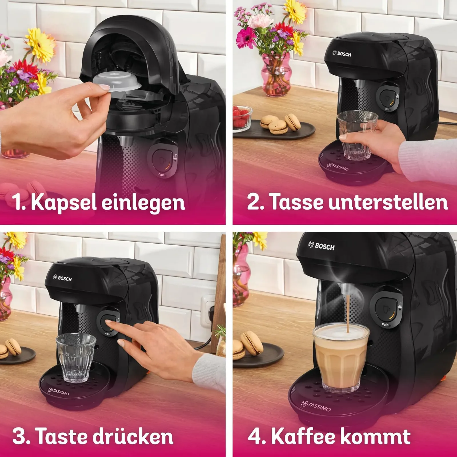 Капсульная кофемашина Bosch Tassimo Happy Friendly TAS102E, более 70 напитков, подходит для всех чашек, автоматическое отключение, 1400 Вт, черный, фото №6 Капсульная кофемашина Bosch Tassimo Happy Friendly TAS102E, более 70 напитков, подходит для всех чашек, автоматическое отключение, 1400 Вт, черный, фото №6