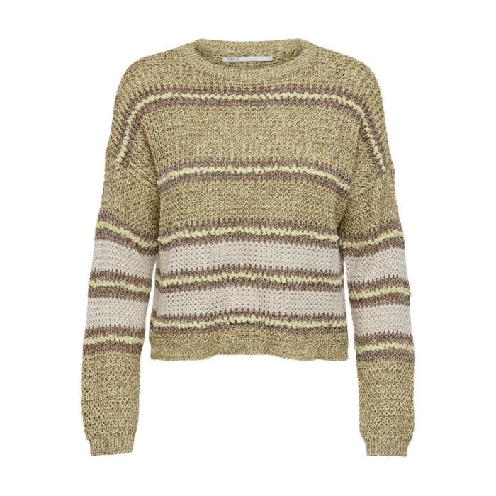 Пуловер ONLINA L/S PULLOVER CC KNT 15229820-Mellow Yellow-Detail:W. PUMICE STONE / TO ONLY S, фото №1
