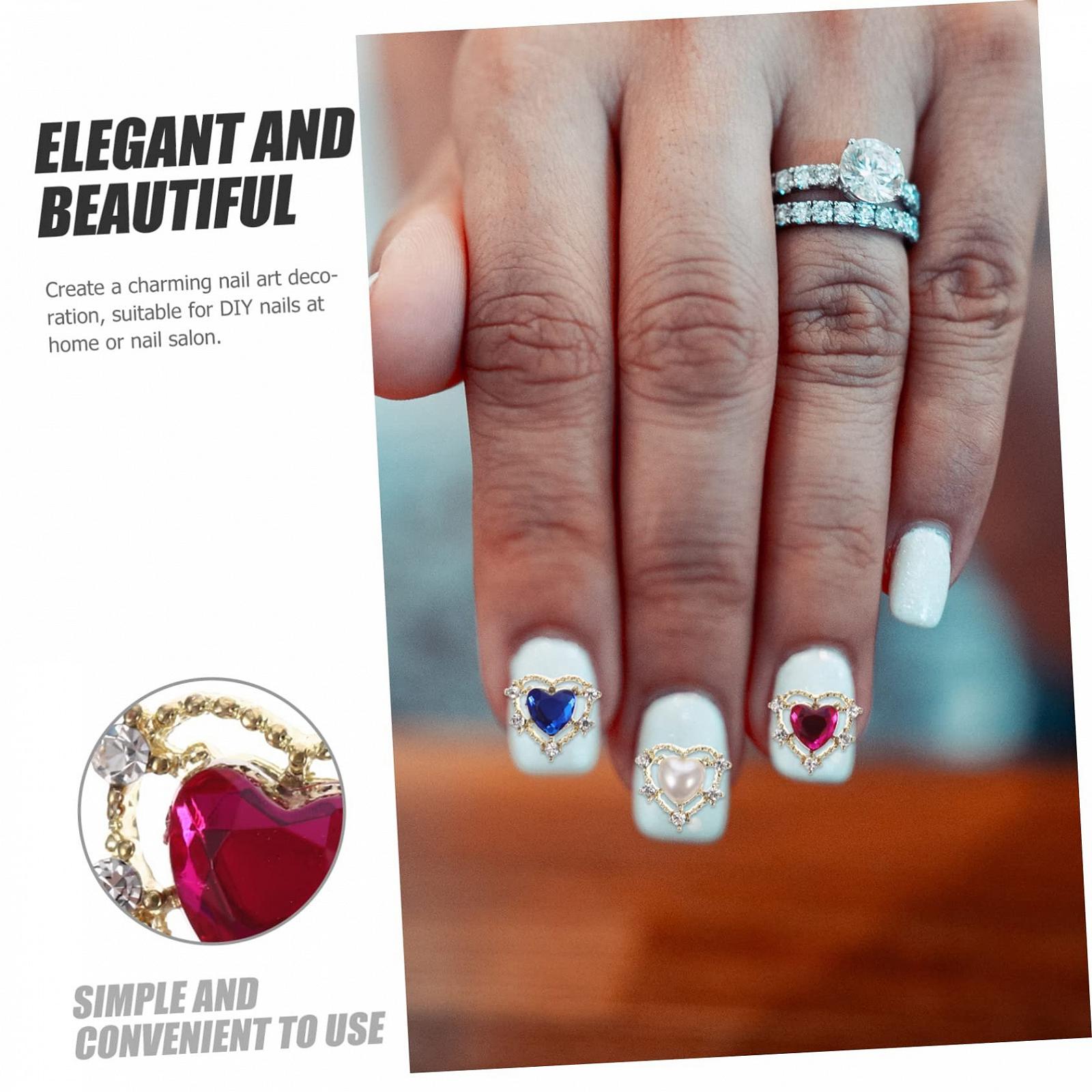 Стразы для ногтей WOONEKY 3 Набора Цинковый сплав Акриловые декоративные шармы 10 шт * 3, фото №2