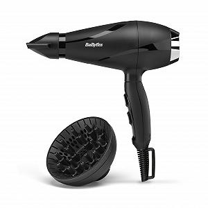 Фен BaByliss Shine Pro 2200, 2200 Вт, ионная технология, эффект антифриз, с диффузором и насадкой, черный, 6713DE - Фото 1