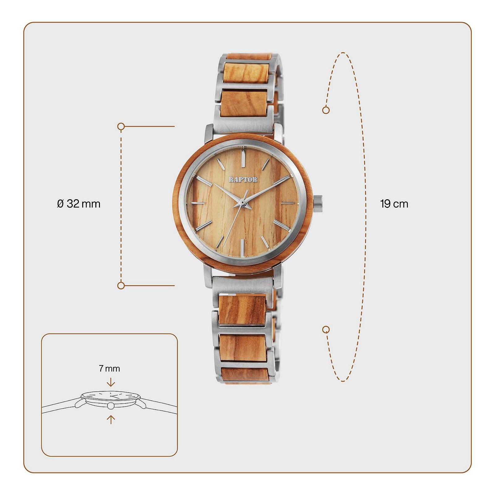 Деревянные часы Raptor Beauty RA10207 Женские Аналоговые Кварцевые, фото №4 Деревянные часы Raptor Beauty RA10207 Женские Аналоговые Кварцевые, фото №4