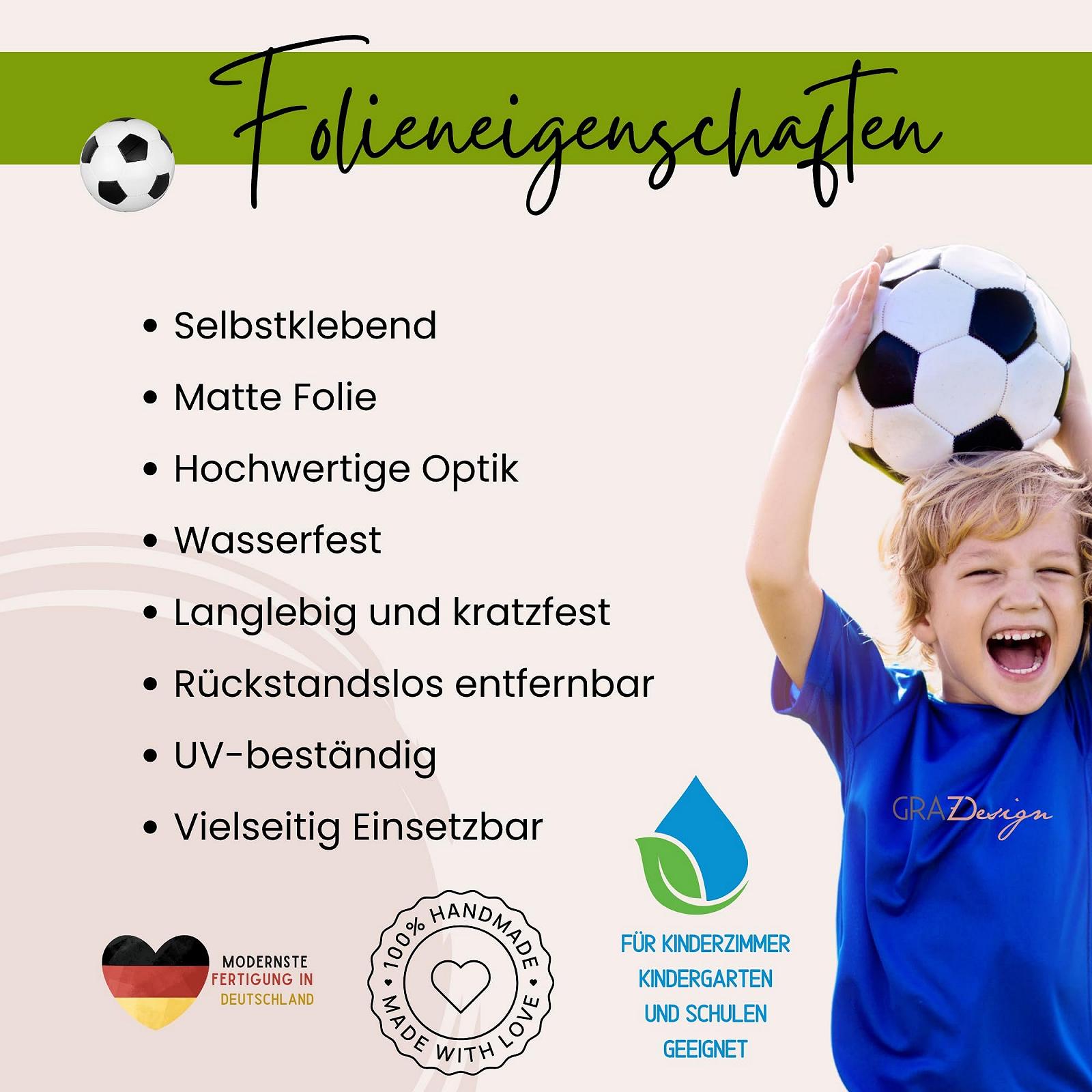 Наклейка на стіну GRAZDesign Sport Football Lounge 77 x 40 см 070 Black, фото №5