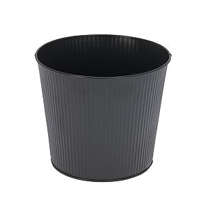 Балконний горщик Mojawo оцинкований Ø13xH11 см, набір 4 шт., антрацит synthetic.ua - Фото 1