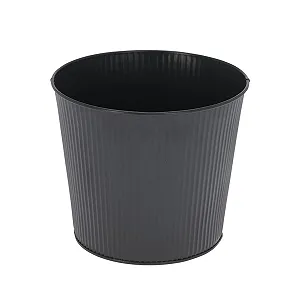 Набір балконних кашпо Mojawo 4 шт. оцинковані 20 x 18 см Антрацит synthetic.ua - Фото 1