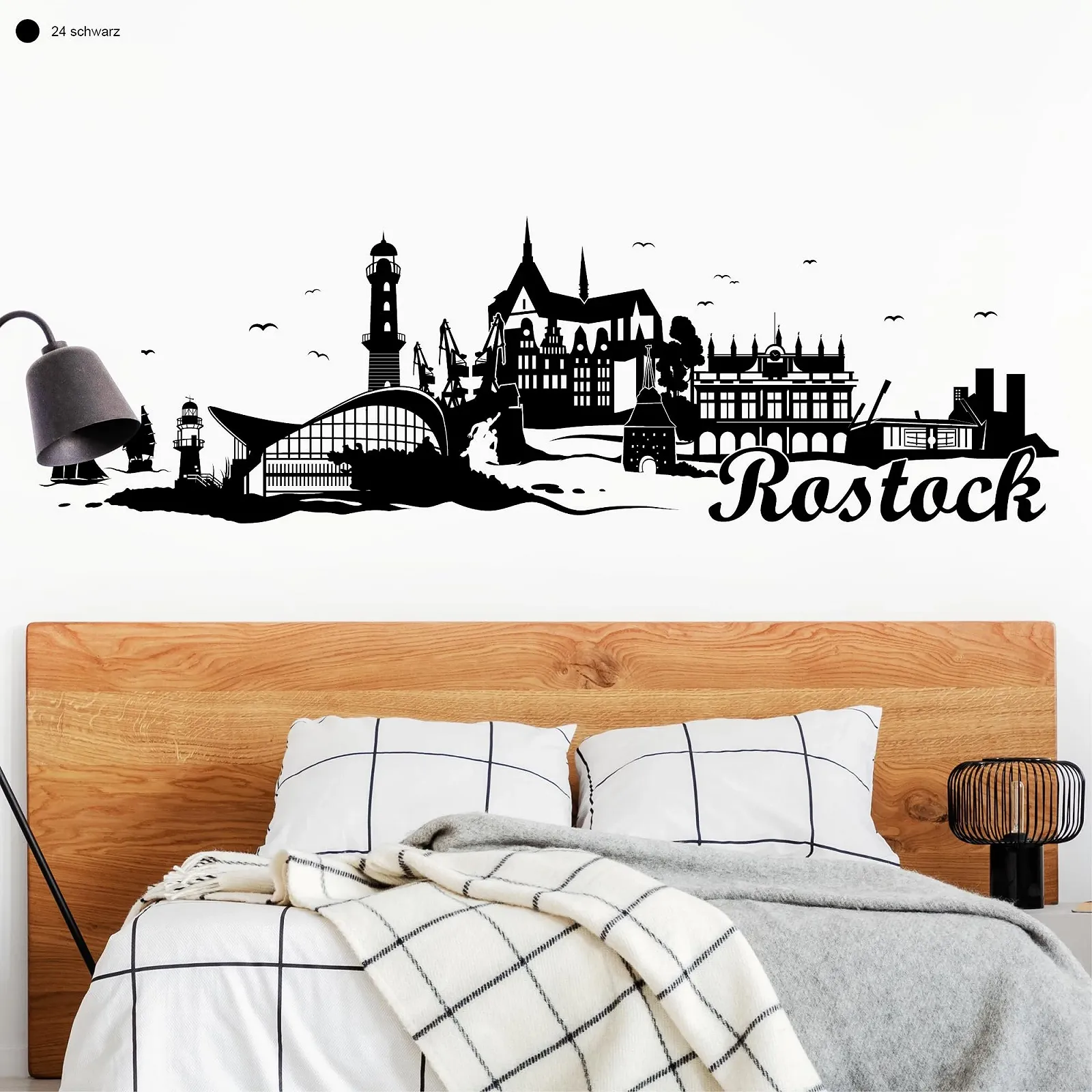 Наклейка на стену Wandtattoo Loft Rostock Skyline Warnemünde, фото №6