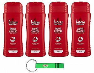 Гель-шампунь для душу Intesa Pour Homme Aloe Тонізуючий Активна свіжість 4 x 500 мл - Фото 1