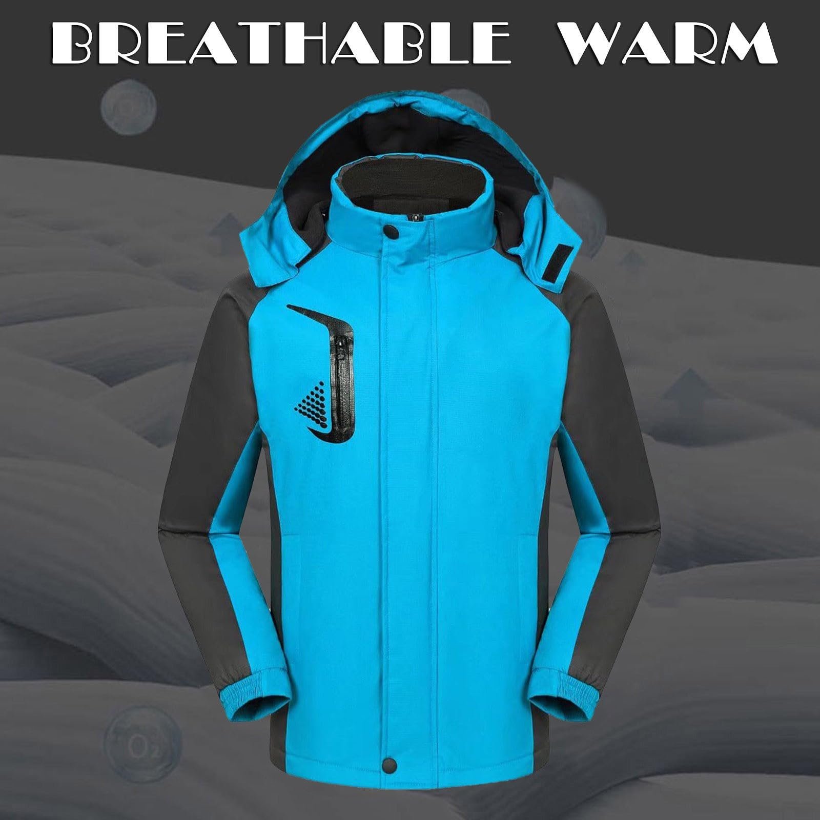 Лижна куртка Generisch Жіноча Рожева 3 в 1 Водонепроникна Функціональна Теплий Анорак, фото №6