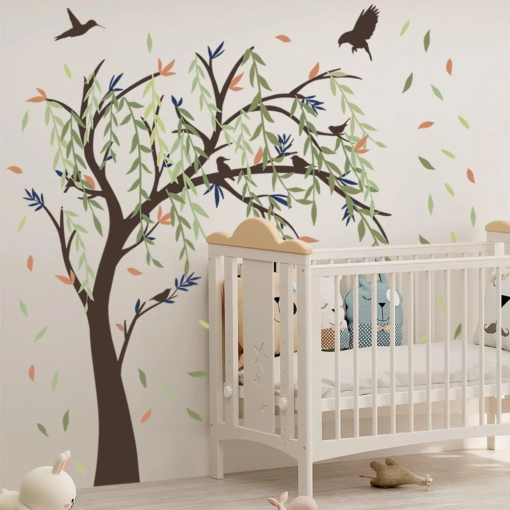 Настільна наклейка milaosk Дерево та птах абстракція ПВХ 127 x 142 см, фото №7