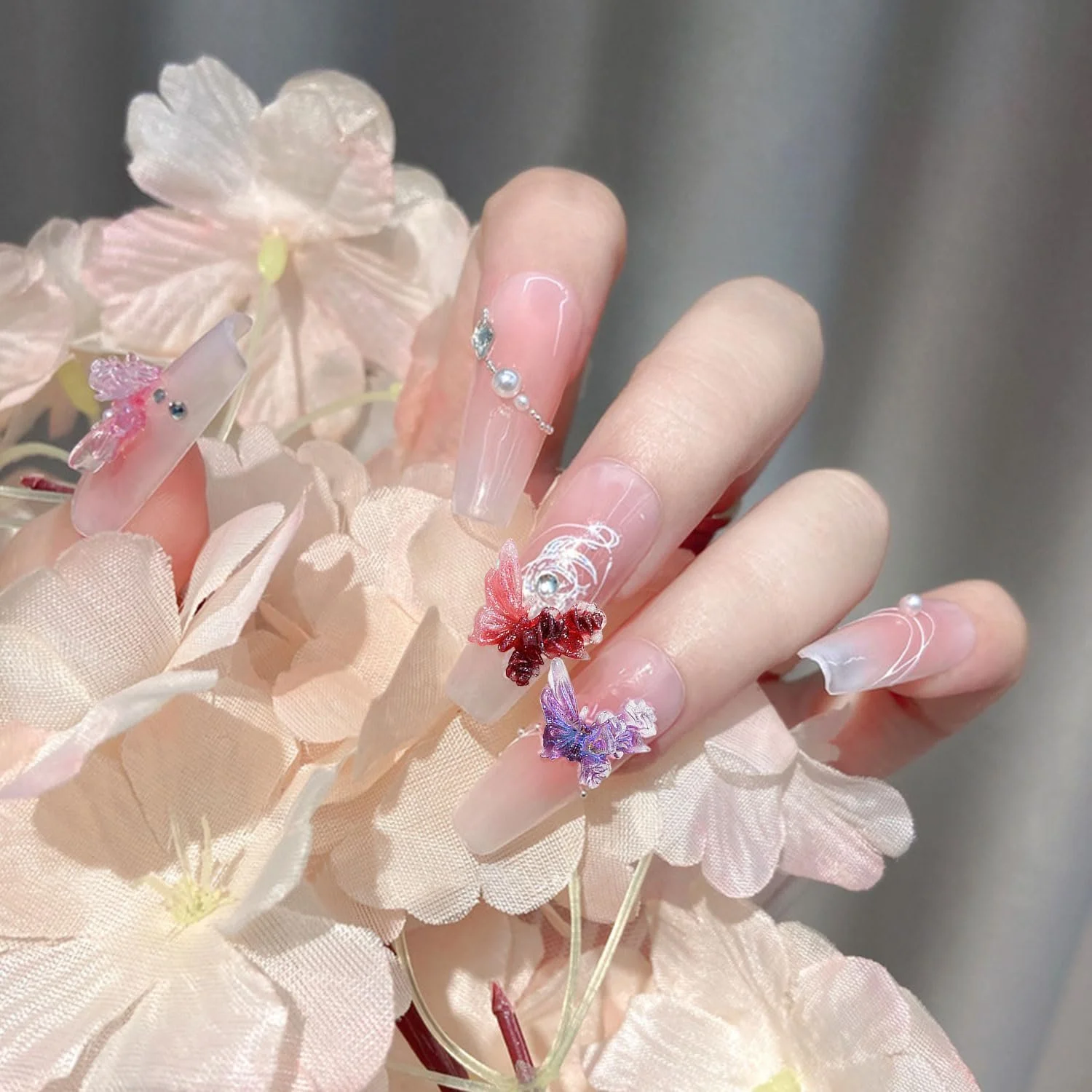 3D Підвіски у вигляді метеликів, 100 шт., фото №5