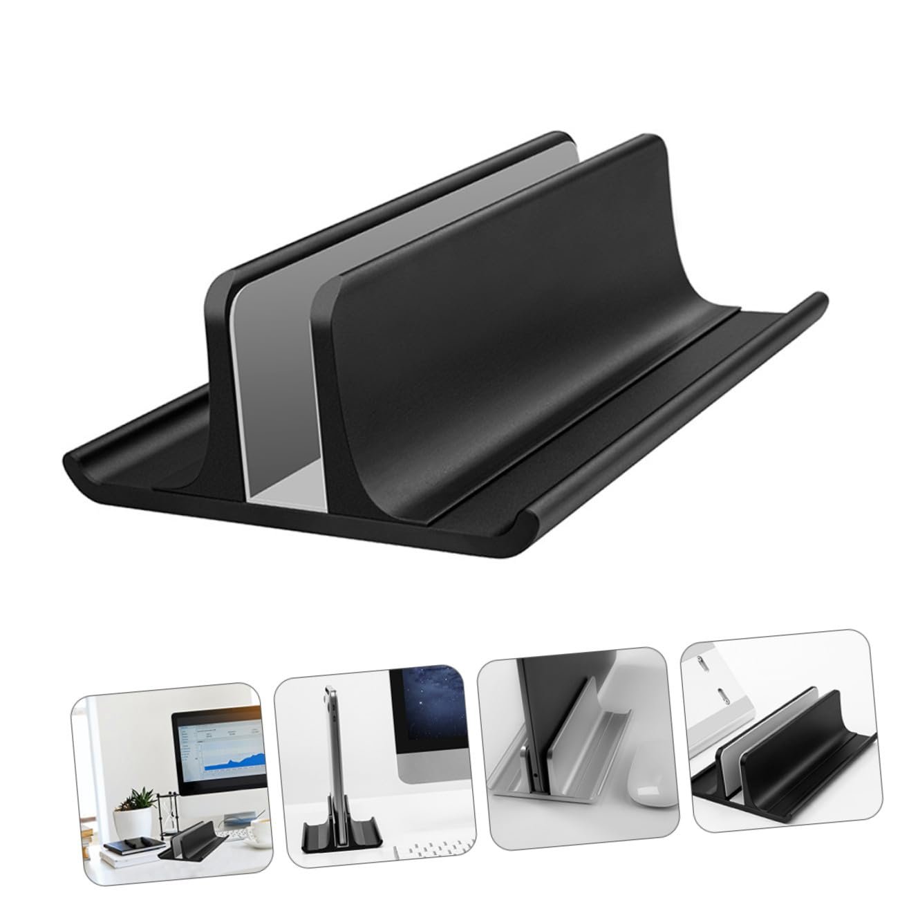 Подставка Вертикальная Tofficu Алюминиевый сплав Регулируемая Подставка-радиатор для ноутбука с нескользящей силиконовой накладкой, фото №3