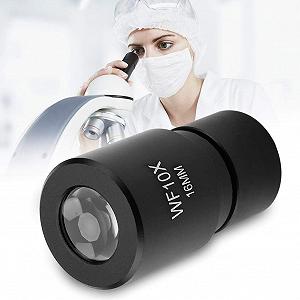 Окуляр для микроскопа WF10x DM-R001 16 мм широкоугольный для биологического микроскопа - крепление 23.2 мм со шкалой 0.1 мм, на 50% большее поле зрения synthetic.ua - Фото 1