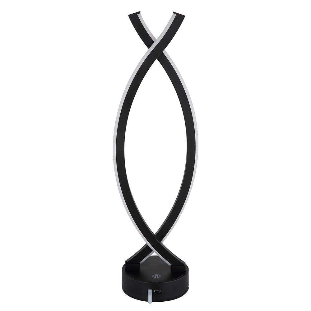 Настольная лампа GLOBO LIGHTING LED Аккумуляторная Сенсорный диммер 1 Вт 25 лм 41 см Черная Опал, фото №6