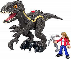 Фигурка Fisher-Price Imaginext Jurassic World Индораптор и Мэйси - Фото 1
