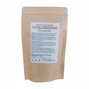 Маска для обличчя Освітлююча Ternary Blend White Kaolin Clay + Turmeric + Rice для плям та догляду за шкірою, 100% натуральна, 100 г synthetic.ua - Фото 1