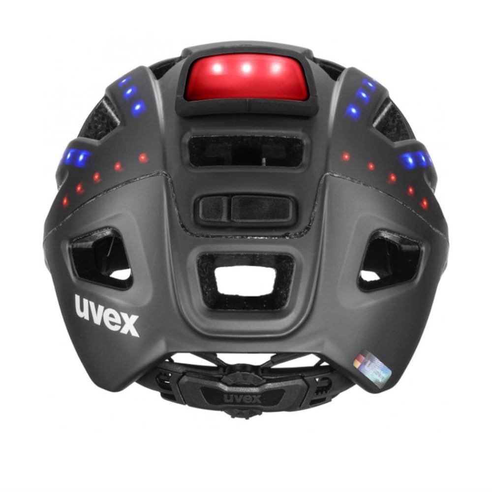 Шлем Uvex Finale Light 2.0 Safe City, мужской и женский, с LED подсветкой, цвет - космический синий матовый, размер - 56-61 см, фото №6