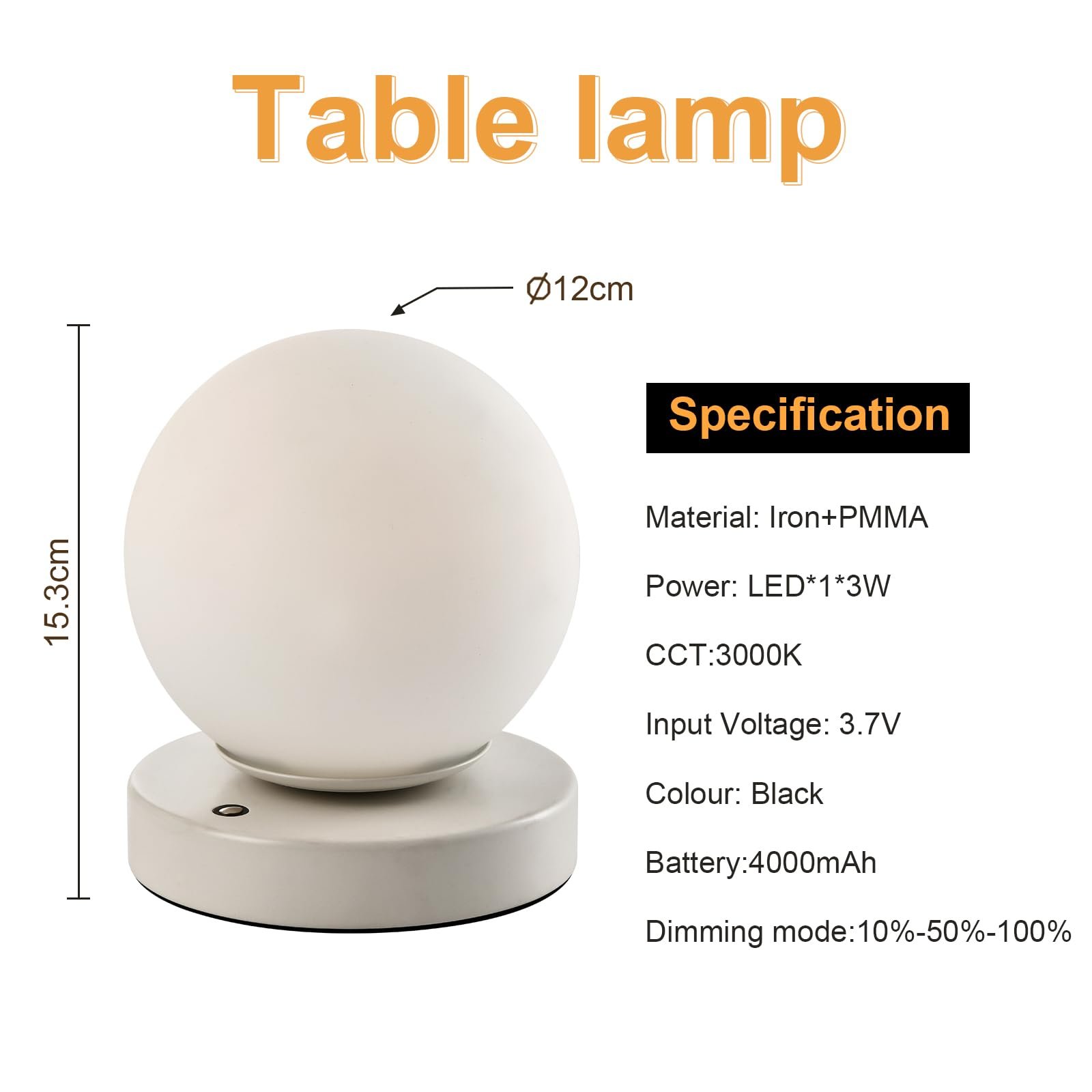 Настільна лампа LQWELL KT11328 3 рівні USB Glass White, фото №2