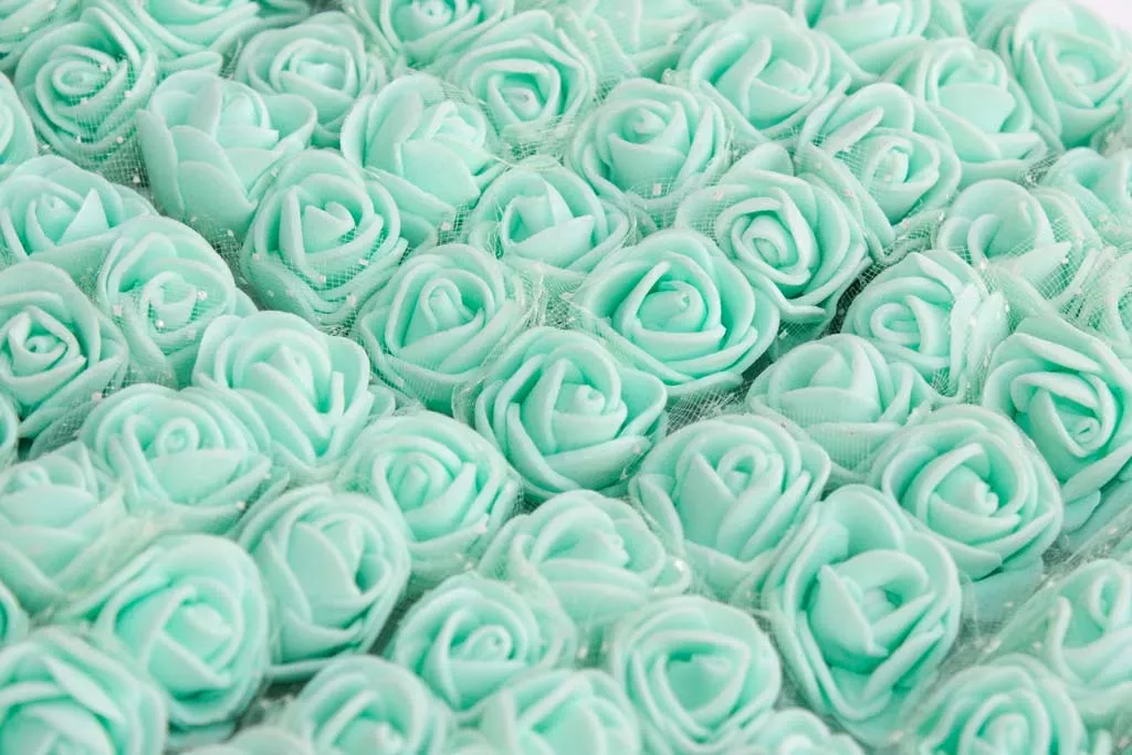 Букет роз из фоамирана Лентомания 20мм мятные ROSEFOM20MNT, фото №1 Букет роз из фоамирана Лентомания 20мм мятные ROSEFOM20MNT, фото №1