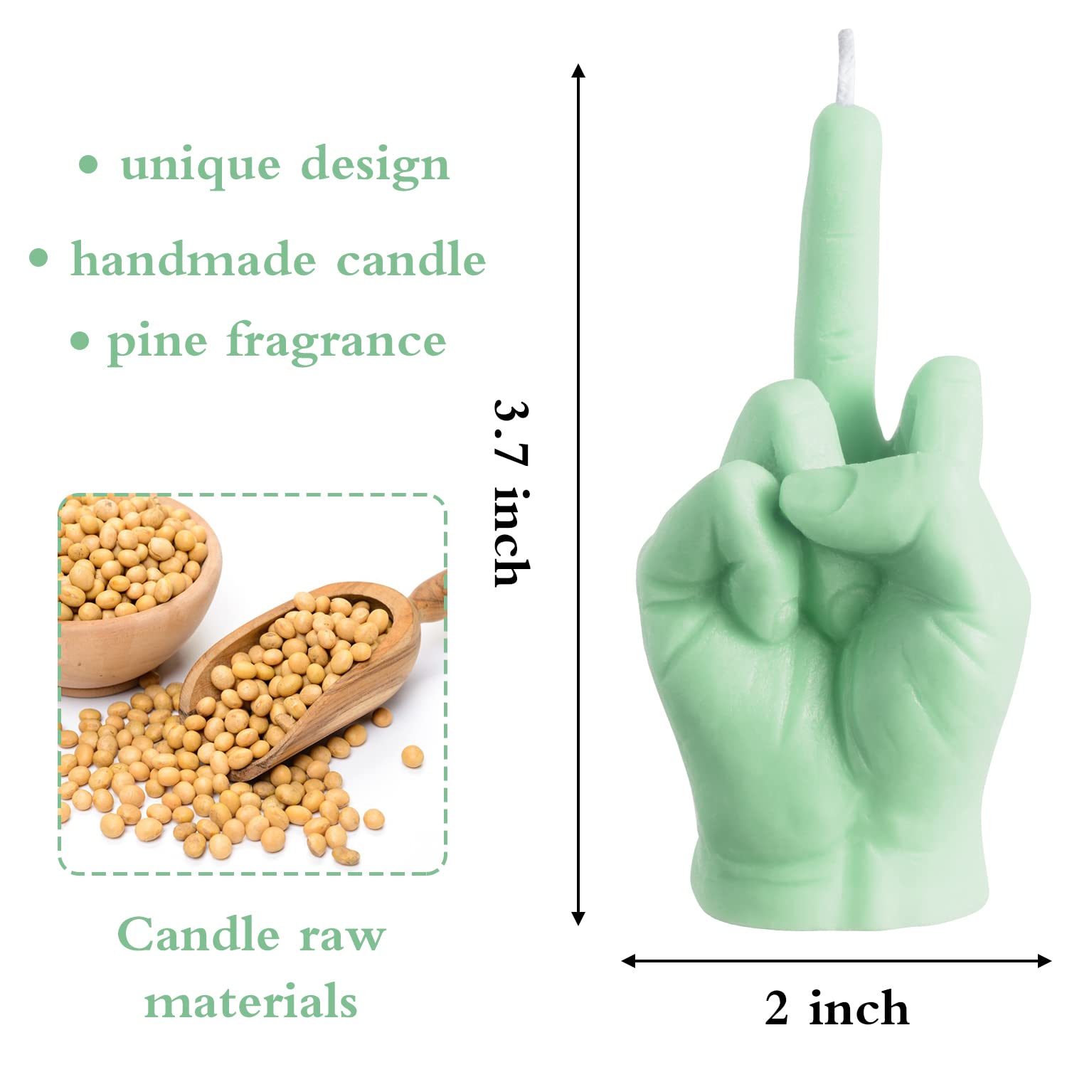 Свеча GROBRO7 Gesture Fragrance Natural Soy Wax Pine Incense Sticks Зеленая, фото №2