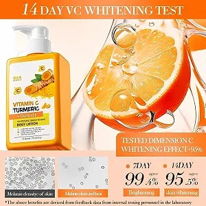 Лосьон для тела Витамин C, Куркума и Ретинол, Для яркости и осветления, Уменьшает недостатки, Интенсивно увлажняет кожу, Обеспечивает ровный, сияющий тон кожи synthetic.ua - Фото 1