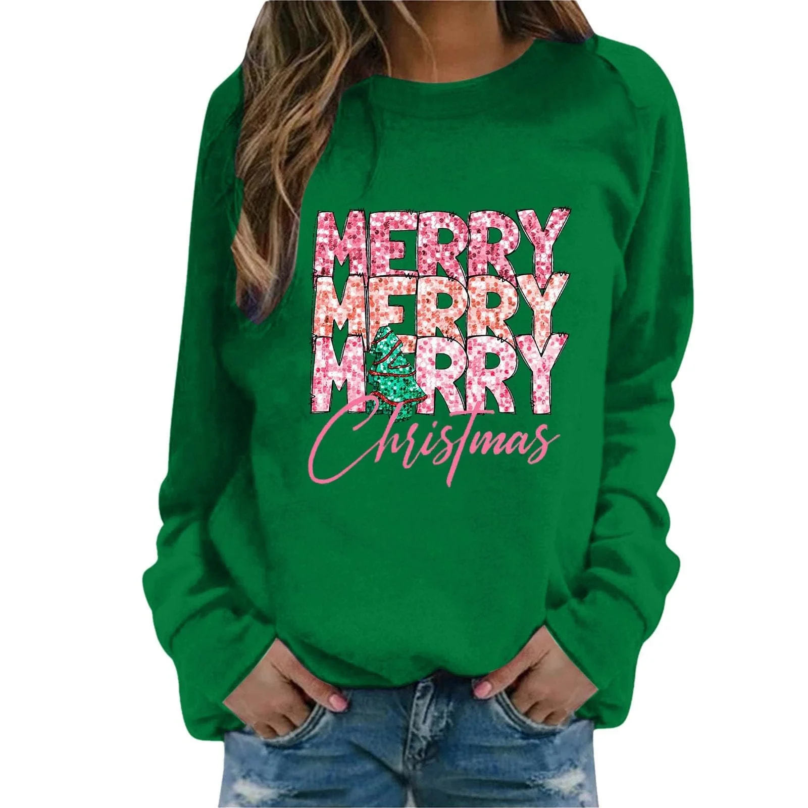 Різдвяний джемпер Жіночий Різдвяний Світшот, фото №1