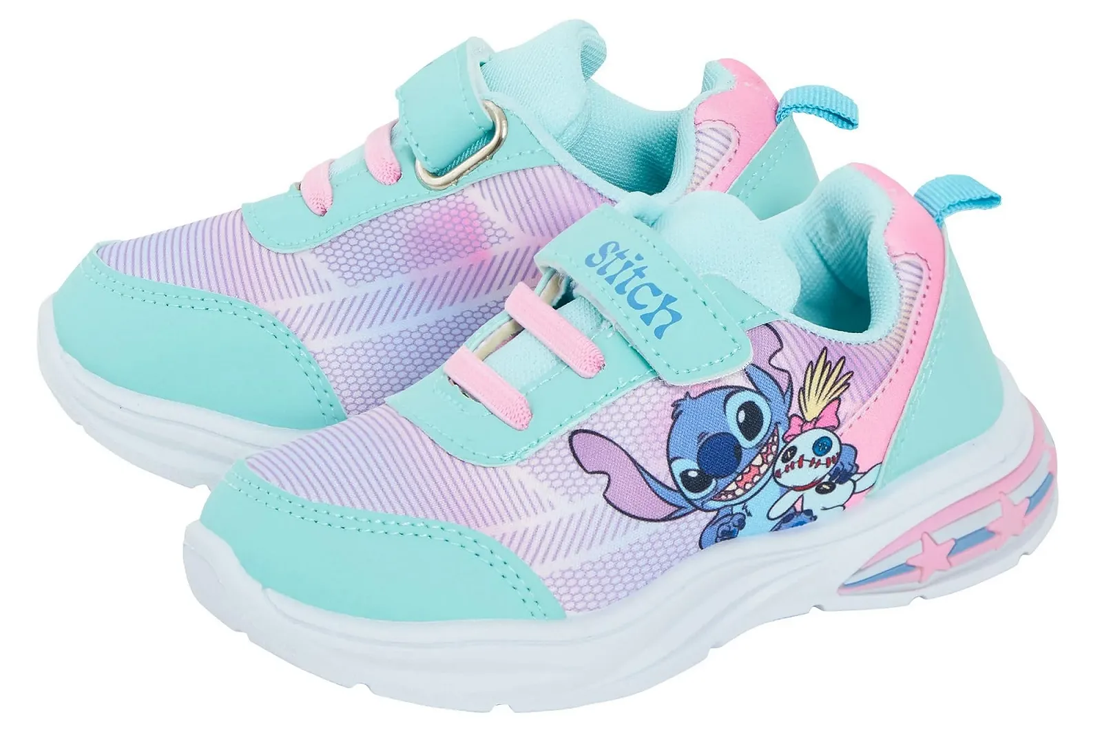 Кроссовки Disney Stitch с подсветкой для девочек, детские, застежка Easy Touch, светодиодные, фото №9