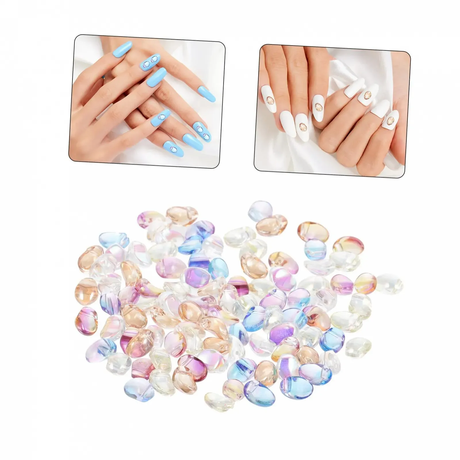 Прикраси для манікюру Каміння кристали 100 шт, фото №5