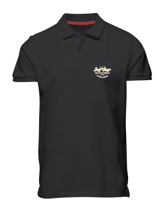 Рубашка-поло Jack & Jones 12223714 Мелкий Принт Черный M, фото №1