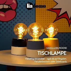 Настільна лампа Roy Industrial провідна декоративна з керамічною основою E27 Помаранчевий synthetic.ua - Фото 1