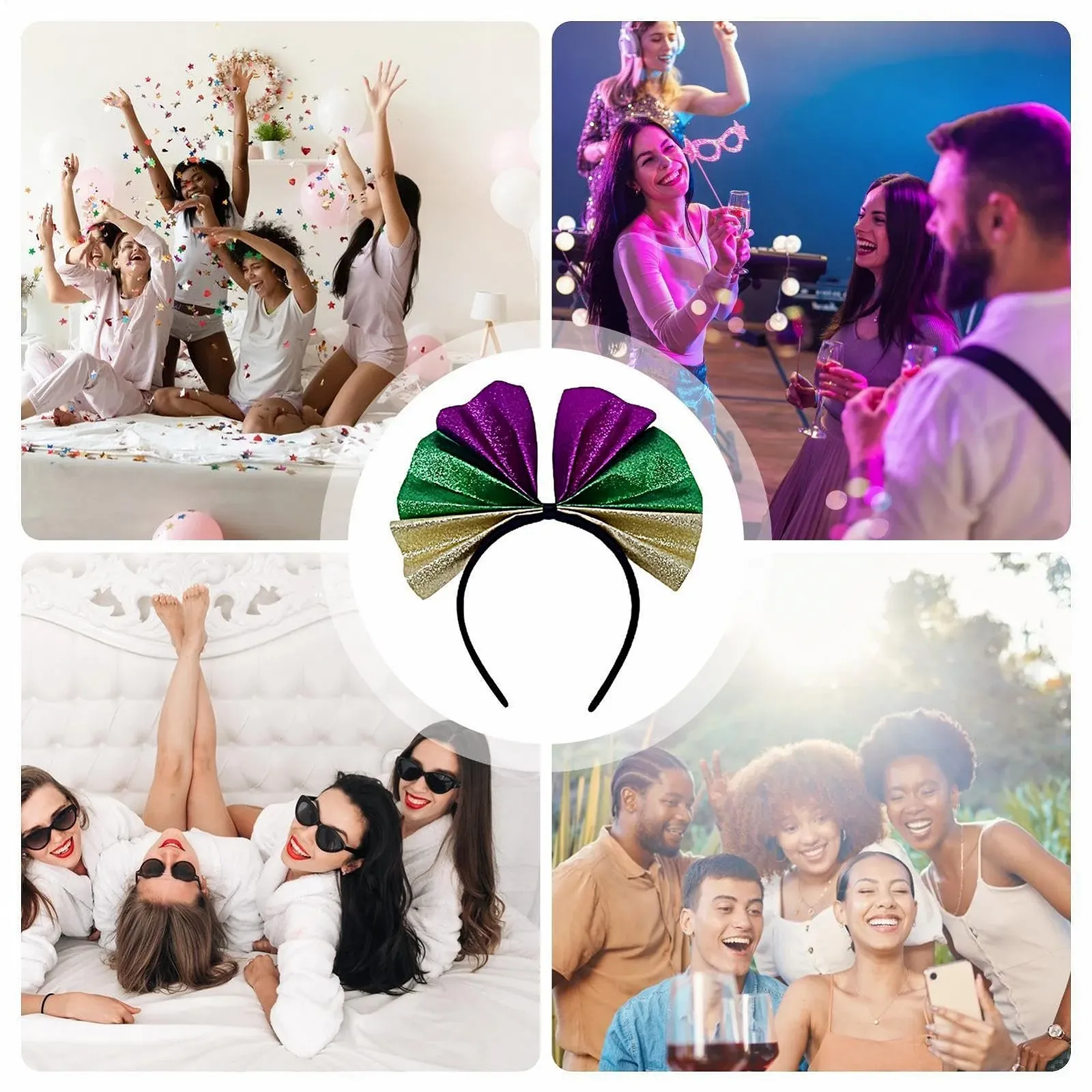 Обруч Mardi Gras с лентой, фото №4 Обруч Mardi Gras с лентой, фото №4