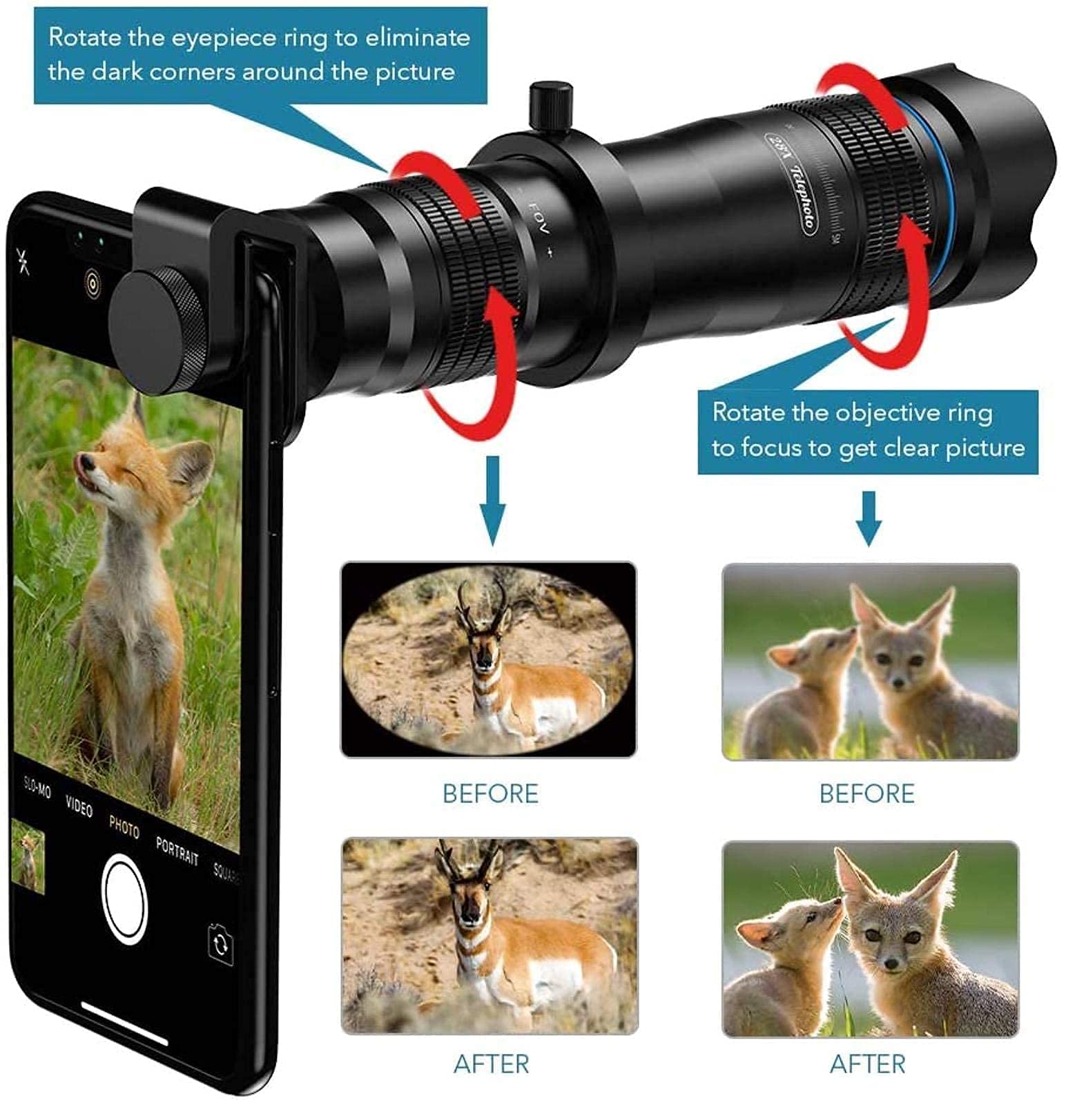 Монокуляр Tragbares 36-кратний Zoom Monokular-Teleskop з Bak4 Prisma FMC об'єктивом з портативним селфі-штативом для спостереження за птахами під час подорожей S, фото №5 Монокуляр Tragbares 36-кратний Zoom Monokular-Teleskop з Bak4 Prisma FMC об'єктивом з портативним селфі-штативом для спостереження за птахами під час подорожей S, фото №5