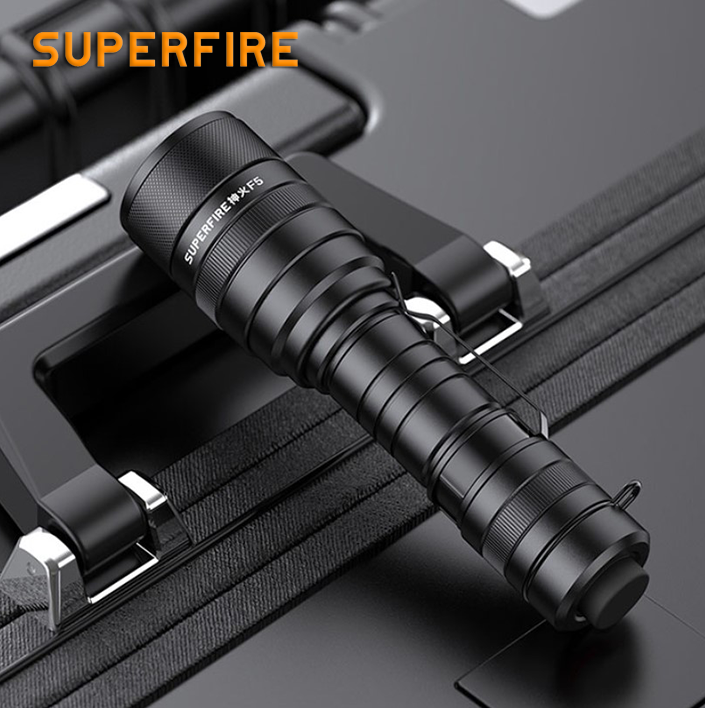 Фонарик ручний акумулятор з зумом F5 SuperFire 1100 Lumen IP43, фото №5