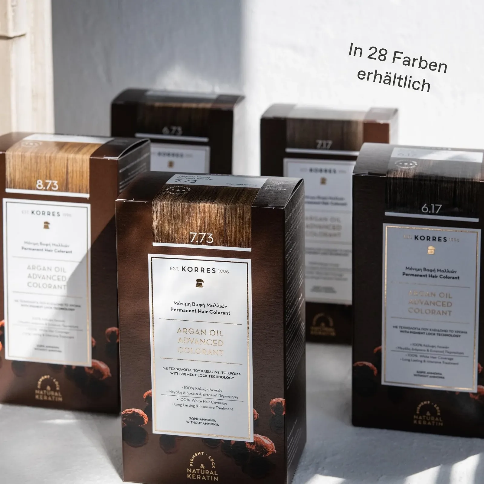 Фарба для волосся Korres Argan Oil Advanced Colorant 5.0 Світло-коричневий, 145 мл, фото №6