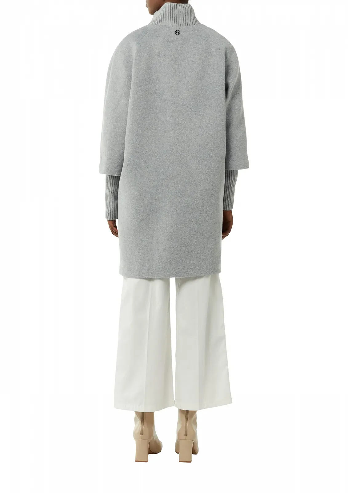 Пальто comma Вовна з ребристим коміром і рукавами, фото №4