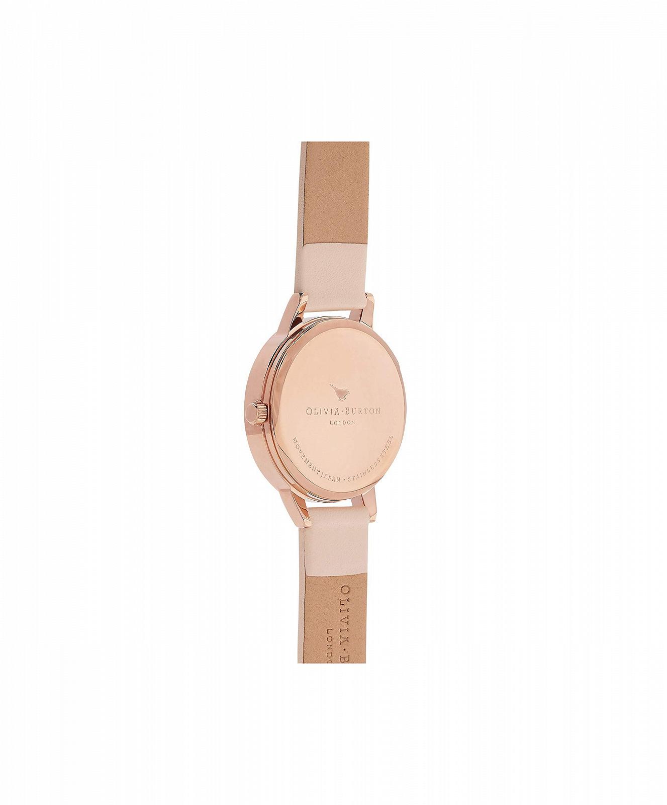 Аналоговий годинник Olivia Burton Жіночий Колекція Білий циферблат з червоним шкіряним ремінцем OB16MDW21, Рожевий (Білий циферблат), Класичний, фото №3
