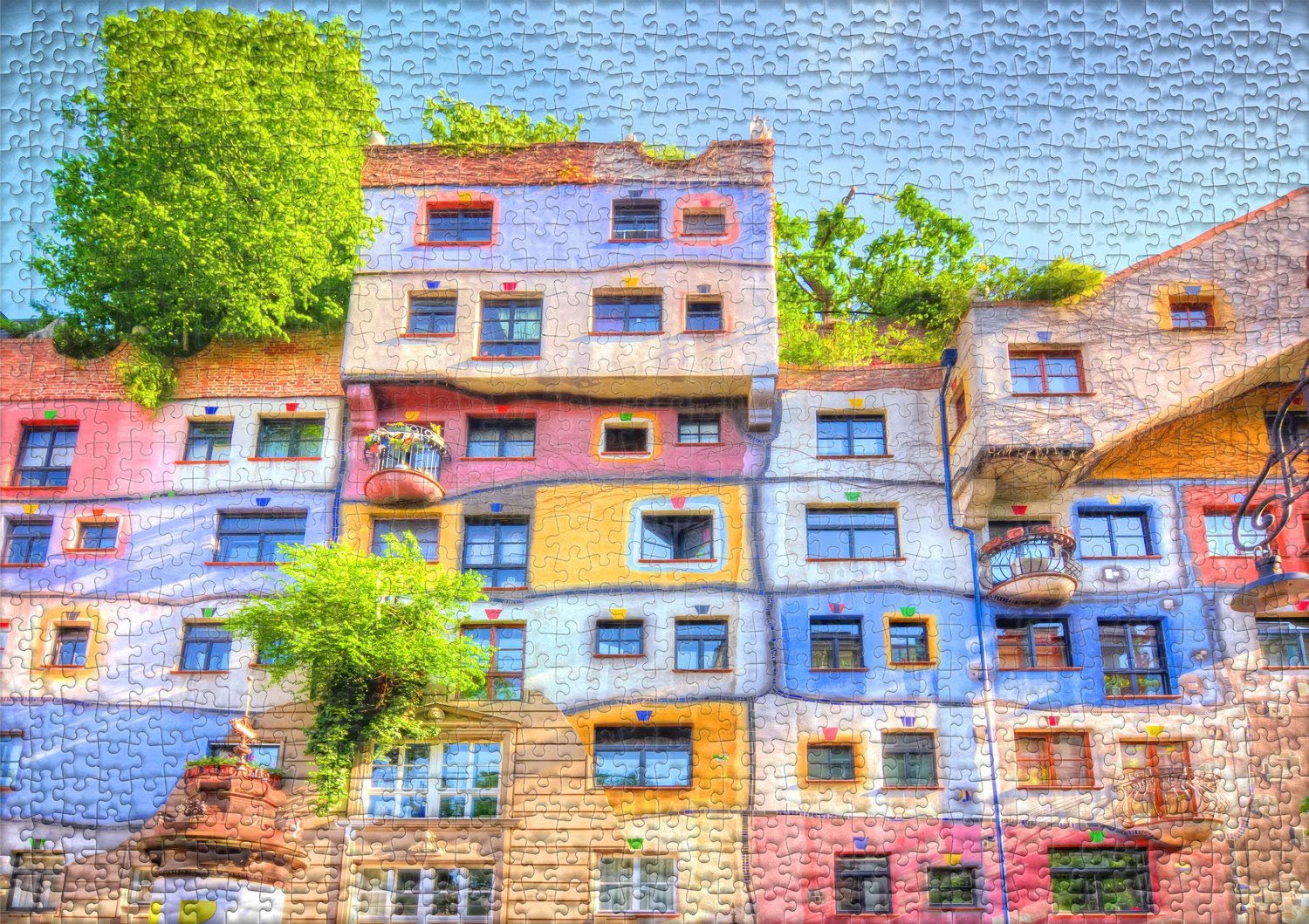 Пазл Ulmer Puzzleschmiede Classic Hundertwasser House 1000 элементов Разноцветный, фото №2